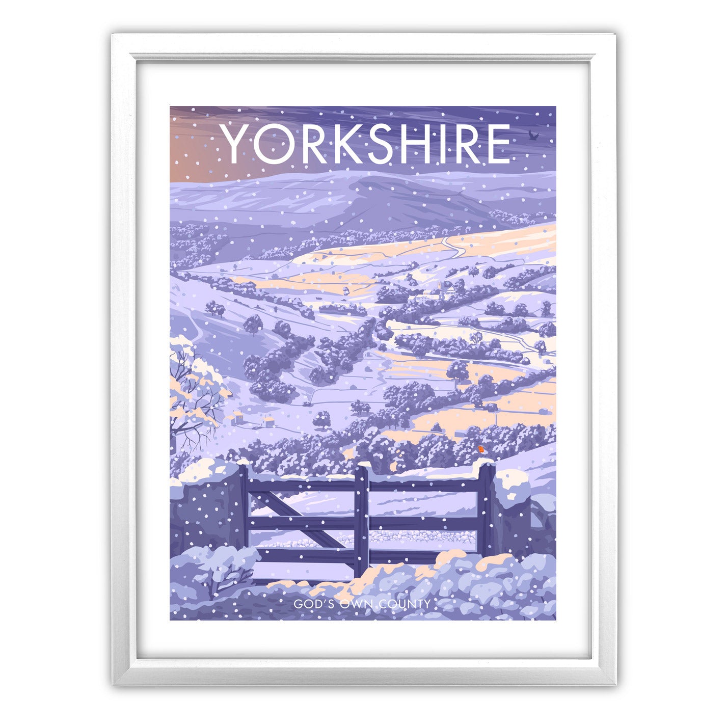 Winter in Yorkshire, God's Own County Art Print