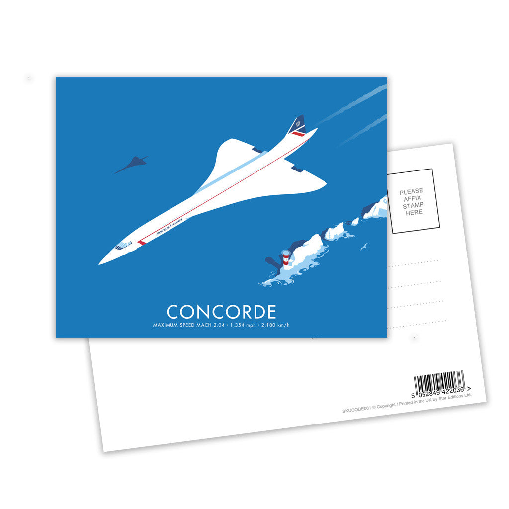 Concorde Postcard Pack of 8