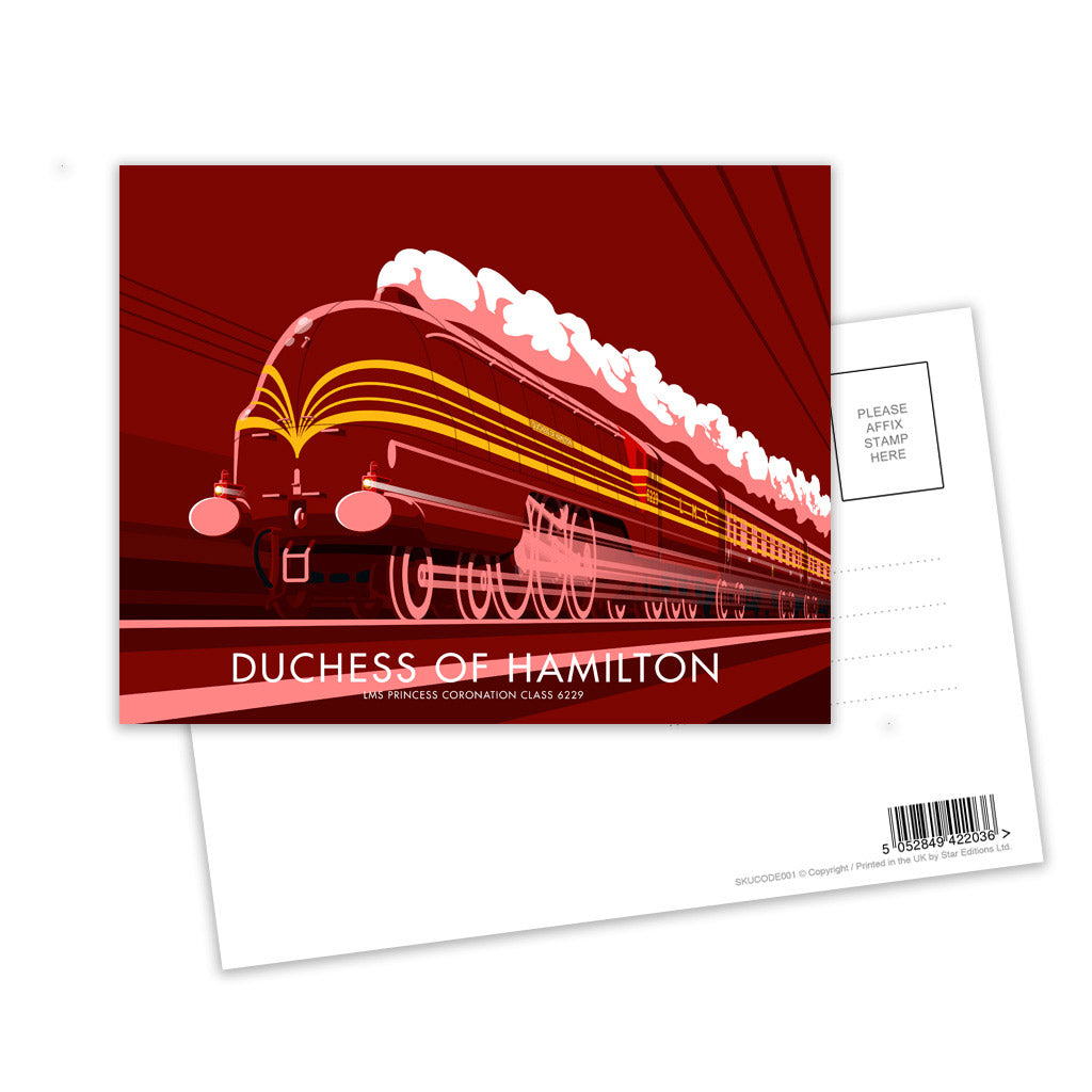 Duchess Of Hamilton Postcard Pack of 8