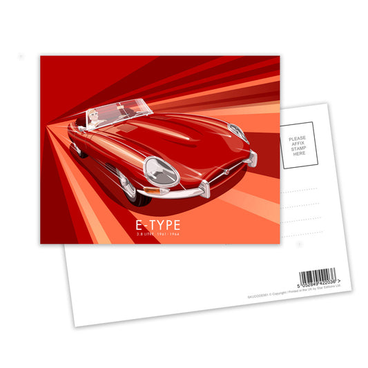 Jag E-Type Postcard Pack of 8