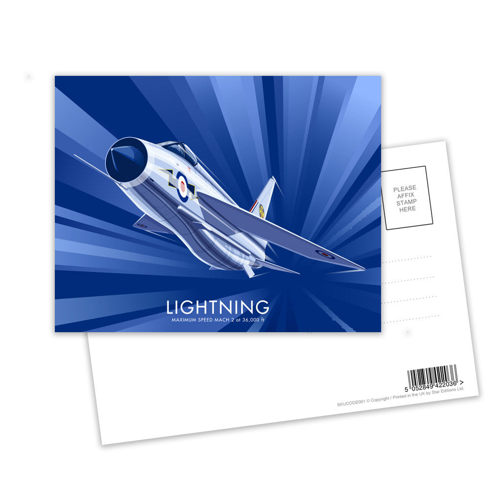 Lightning Postcard Pack of 8