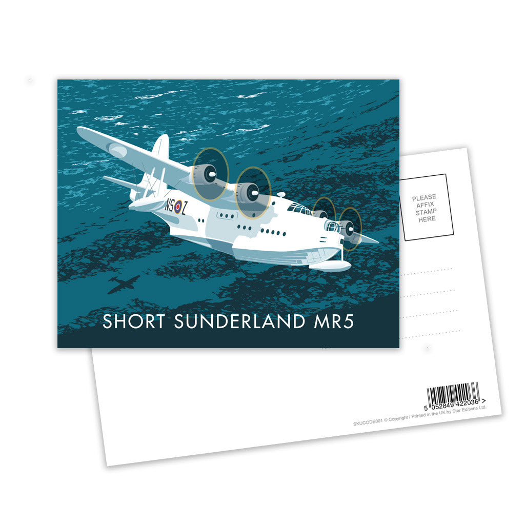 Short Sunderland Postcard Pack of 8