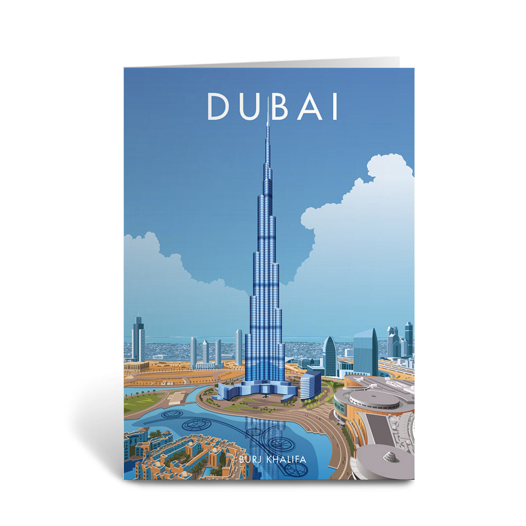 Dubai, Burj Khalifa Greeting Card 7x5