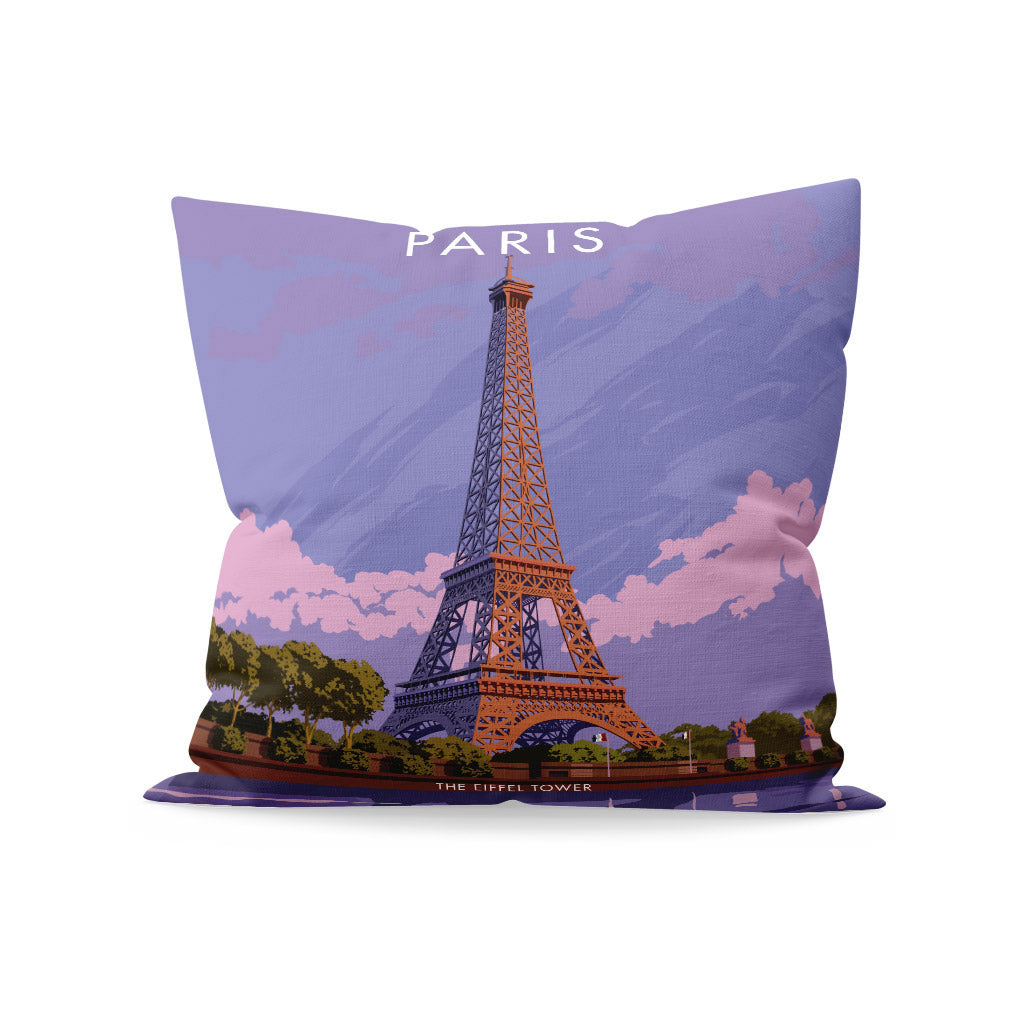 Paris, The Eiffel Tower Cushion Stephen Millership The Art of Travel