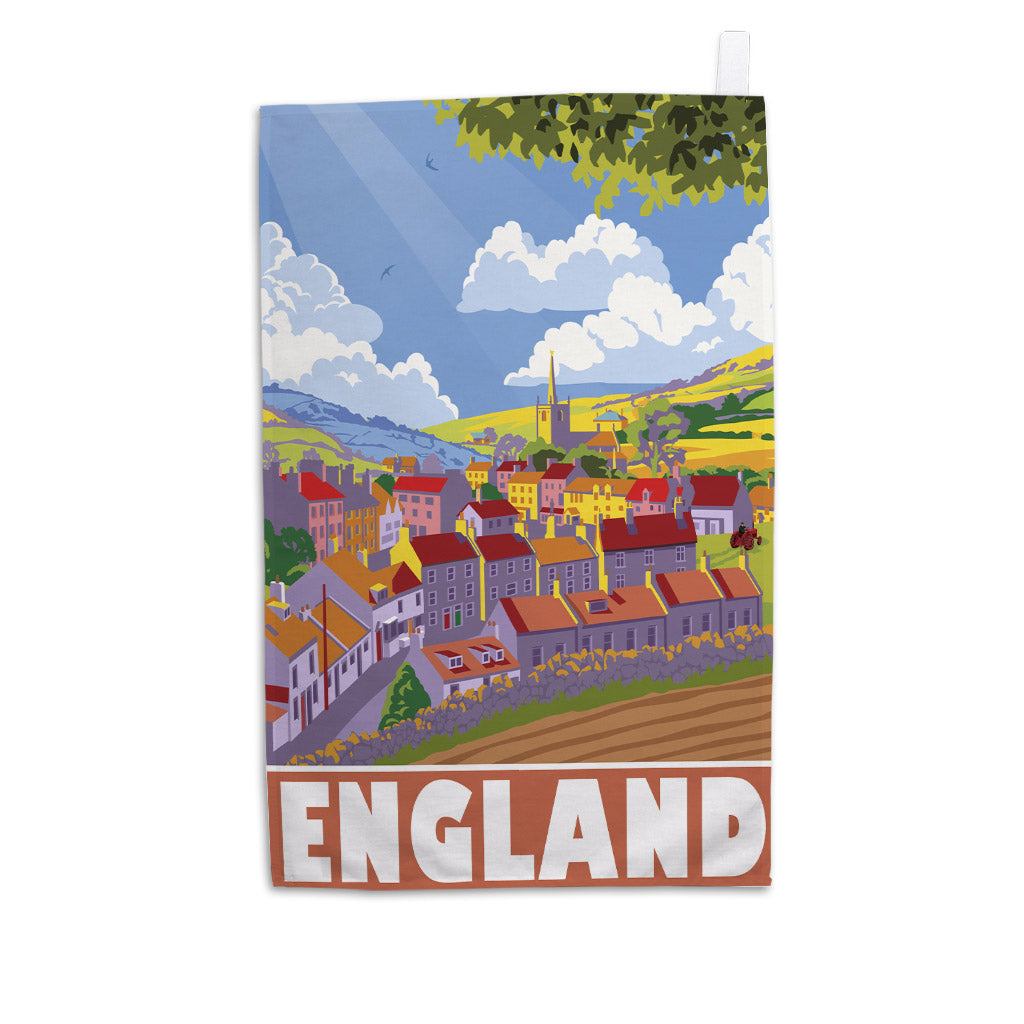 England Tea Towel Stephen Millership The Art of Travel