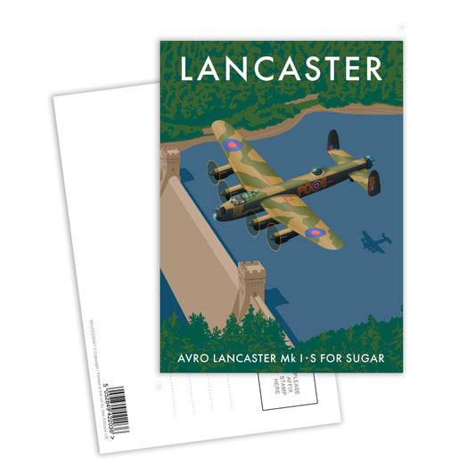 Lancaster, Avro Lancaster Mk 1 - S For Sugar Postcard Pack of 8