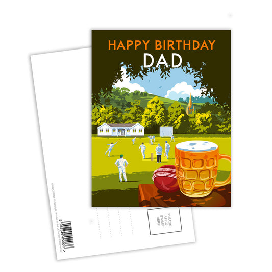 Happy Birthday Dad Postcard Pack of 8