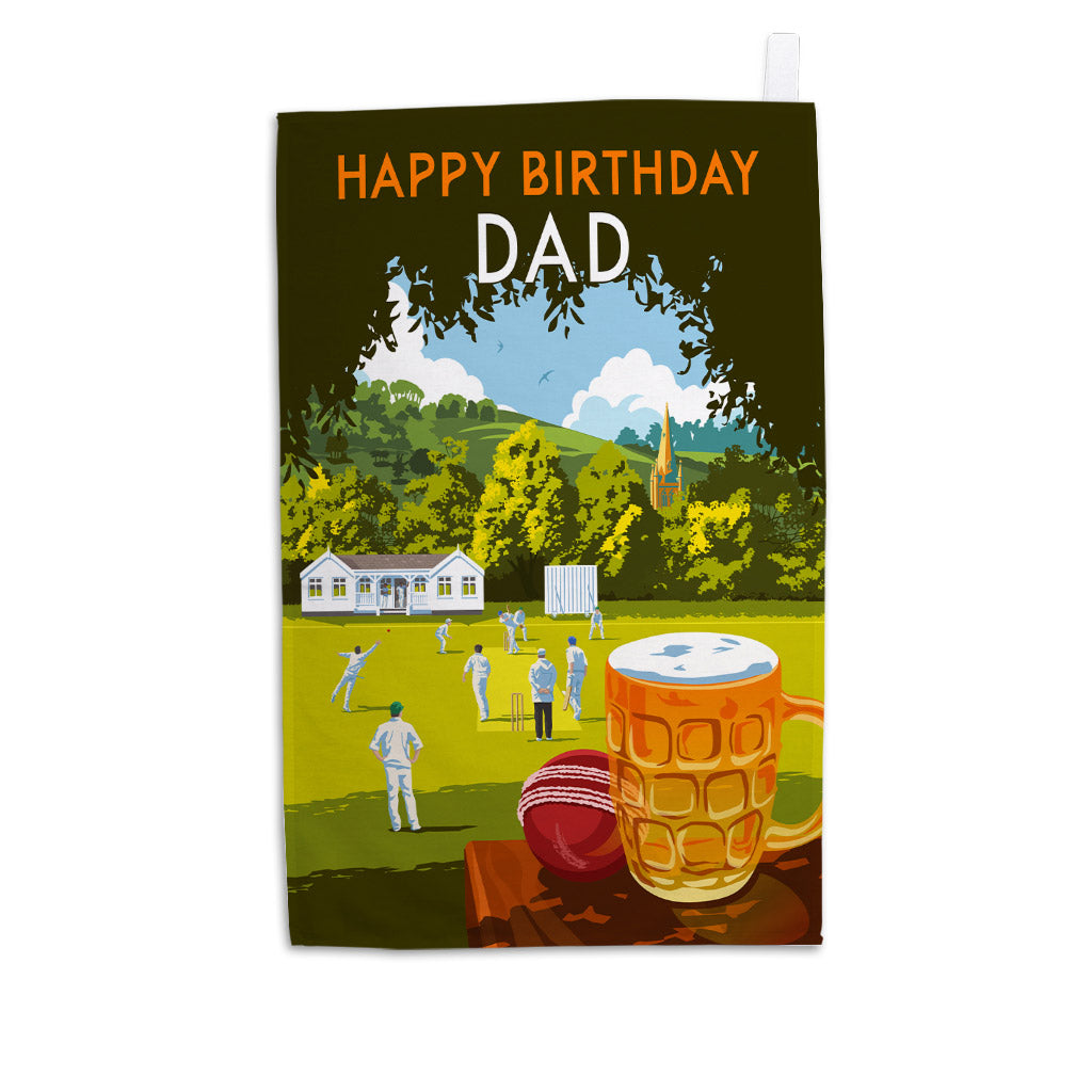 Happy Birthday Dad Tea Towel