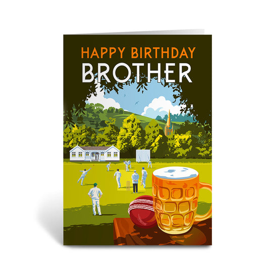 Happy Birthday Brother Greeting Card 7x5