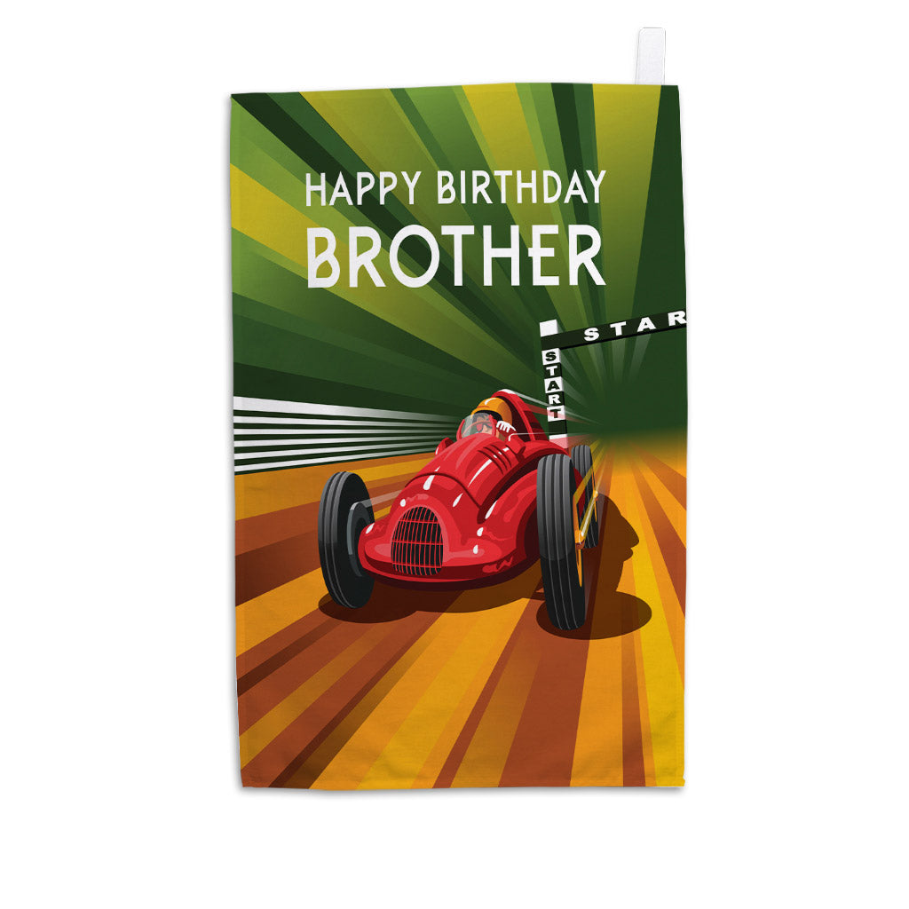 Happy Birthday Brother Tea Towel