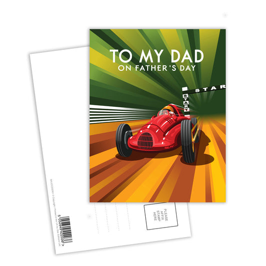 Happy Fathers Day Postcard Pack of 8