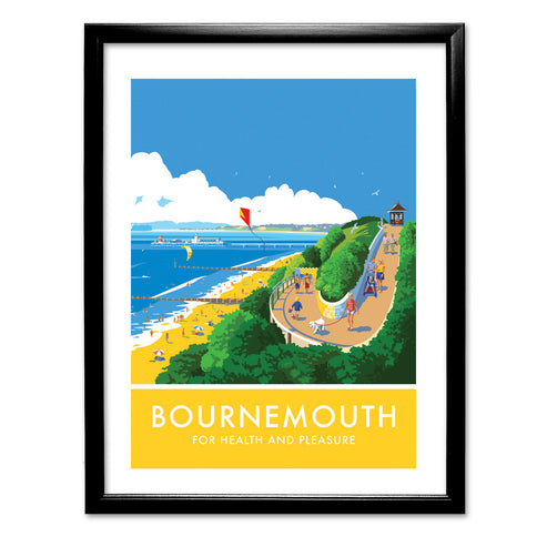 Bournemouth, For Health and Pleasure Art Print