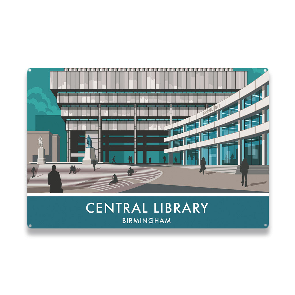 Central Library Metal Sign