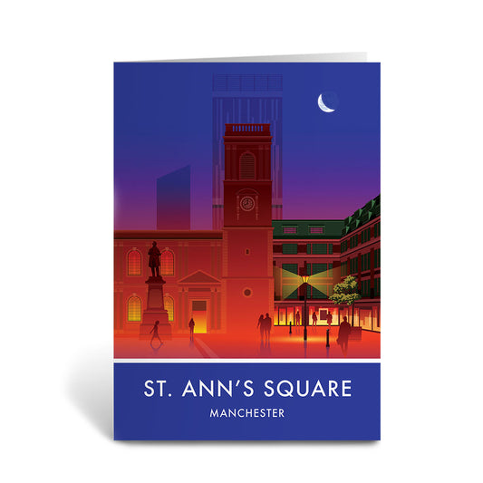 St Ann's Square, Manchester Greeting Card 7x5
