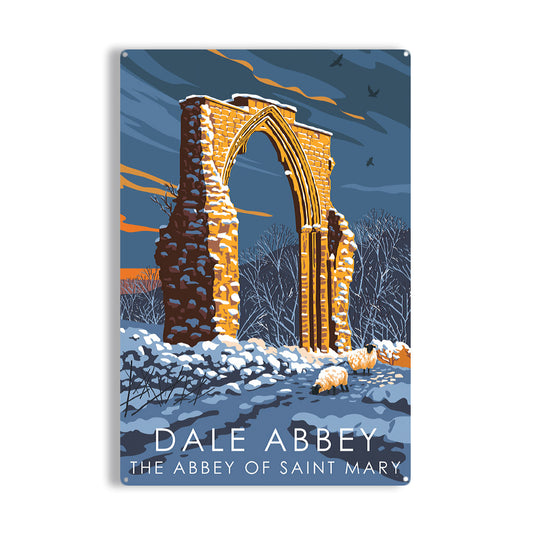 Dale Abbey, Saint Mary's Abbey Metal Sign