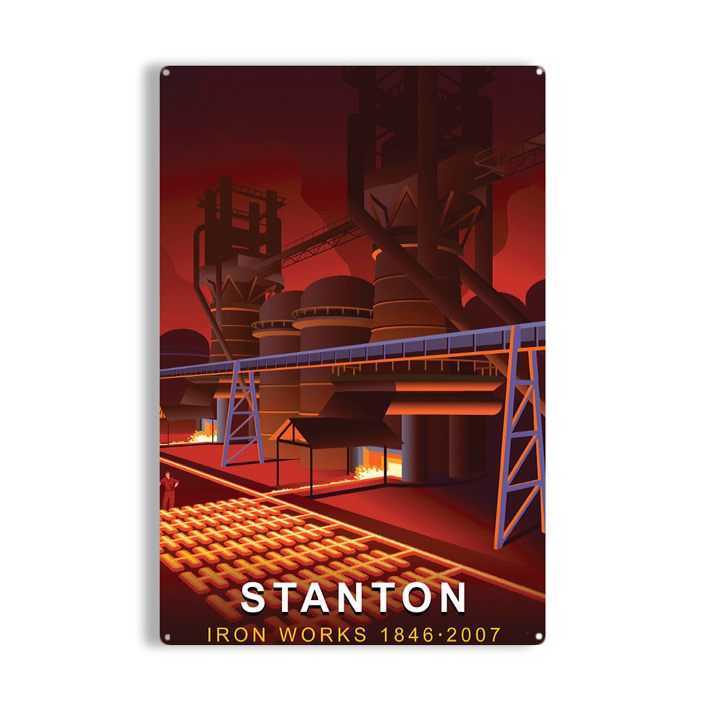 Stanton Iron Works Metal Sign