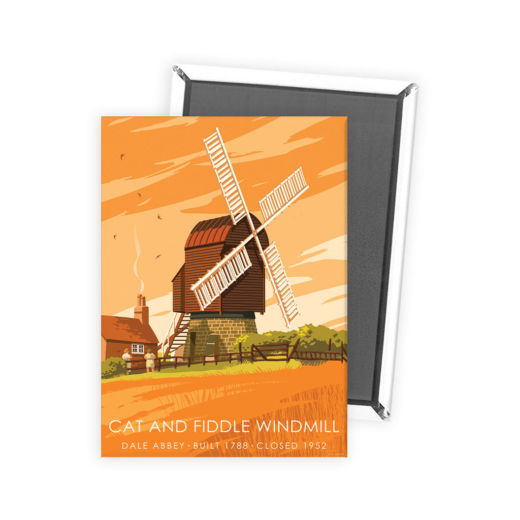 Cat And Fiddle Windmill Magnet