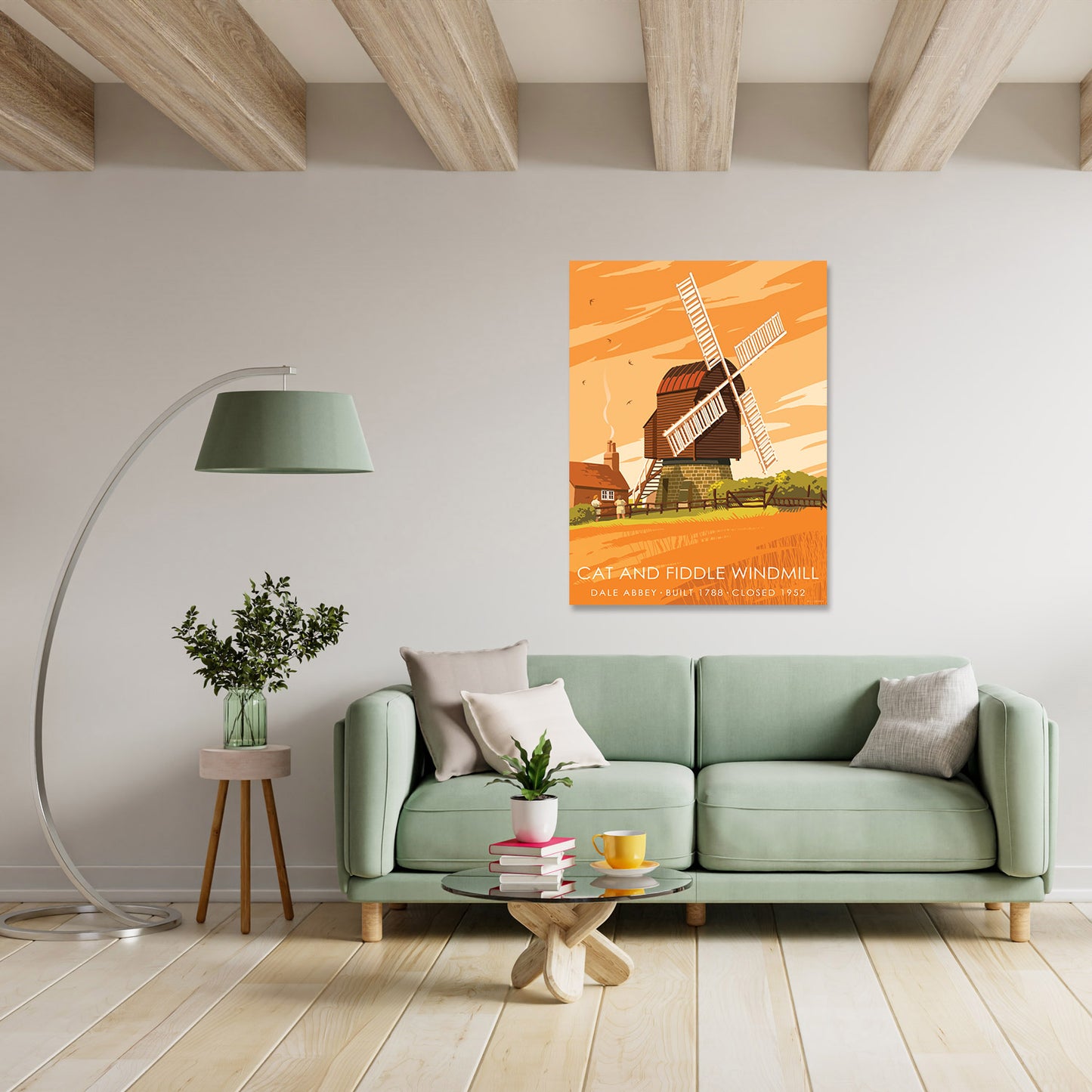 Cat And Fiddle Windmill Art Print
