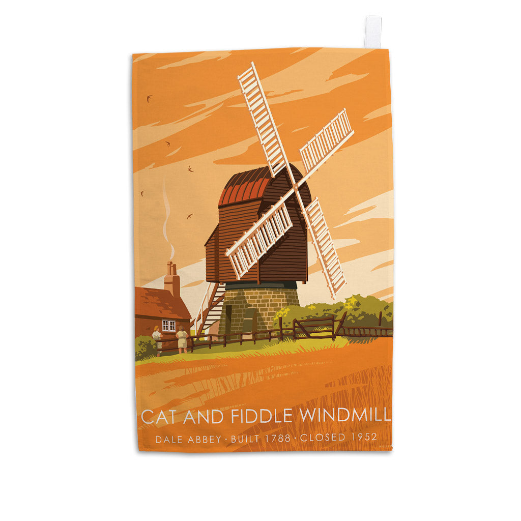 Cat And Fiddle Windmill Tea Towel