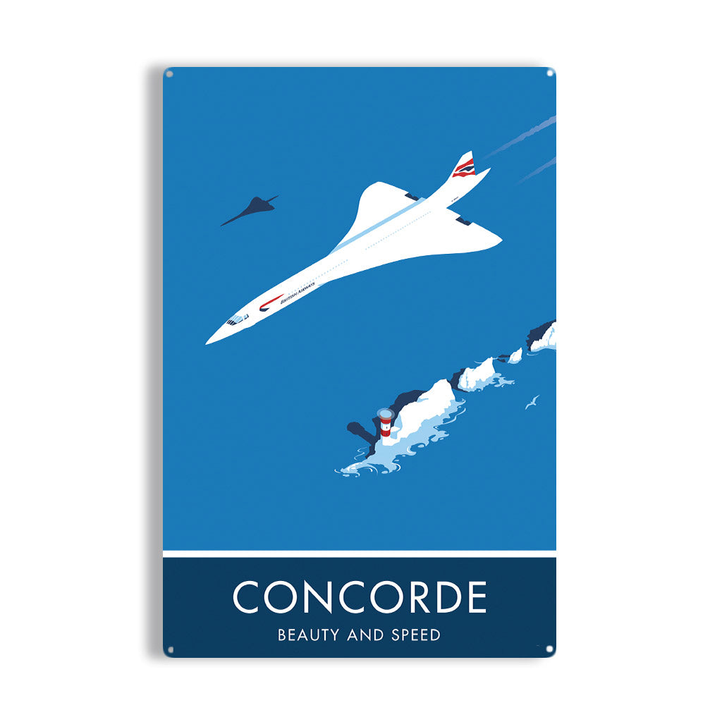 Concorde Metal Sign – Stephen Millership - The Art of Travel