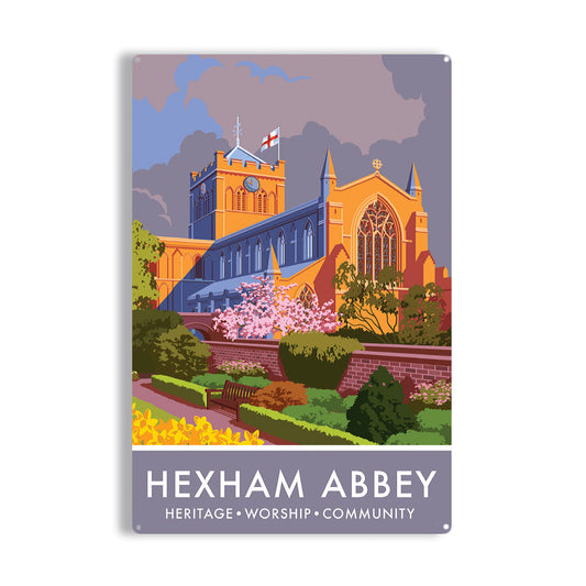 Hexham Abbey Metal Sign