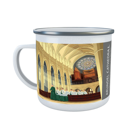 Arundel Cathedral, Arundel, Sussex Enamel Mug