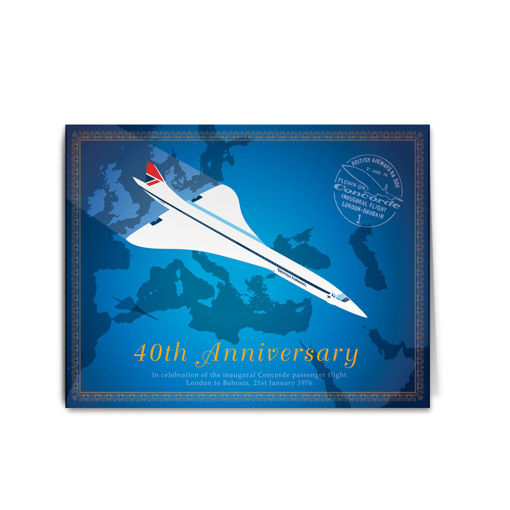 Concorde 40th Anniversary Greeting Card 7x5