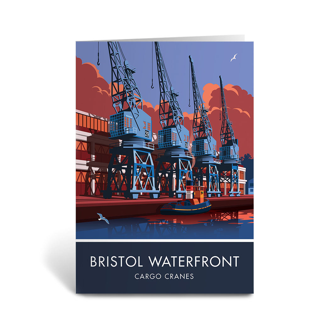 Bristol, Waterfront Cranes Greeting Card 7x5
