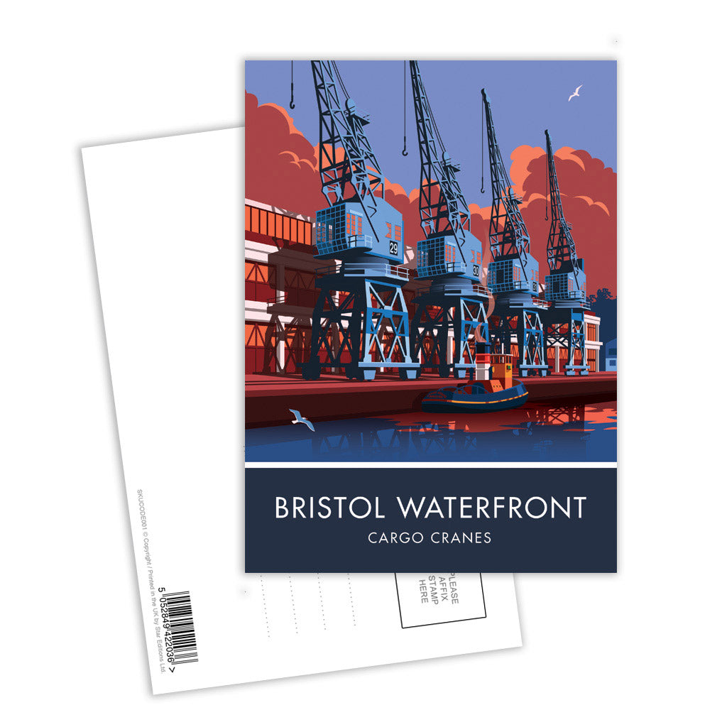 Bristol, Waterfront Cranes Postcard Pack of 8