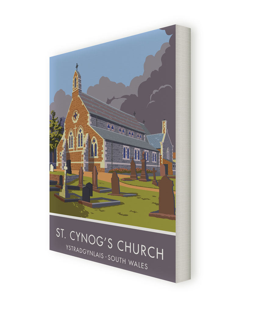 St. Cynog's Church Canvas