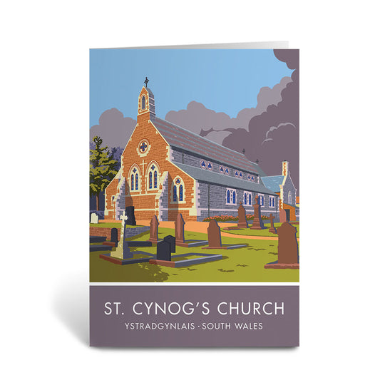 St. Cynog's Church Greeting Card 7x5