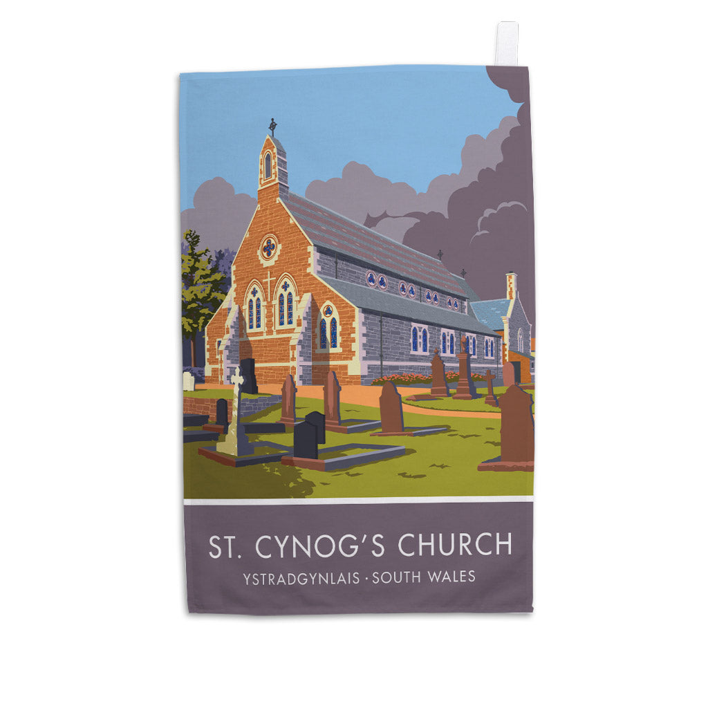 St. Cynog's Church Tea Towel