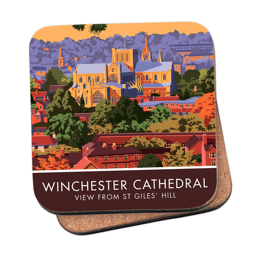 Winchester Cathedral from St Giles' Hill Coaster