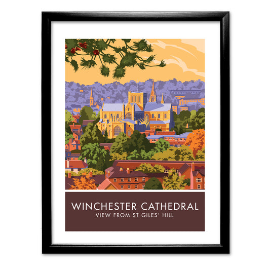 Winchester Cathedral from St Giles' Hill Art Print