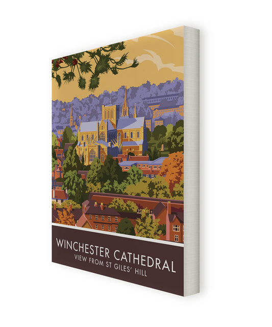 Winchester Cathedral from St Giles' Hill Canvas