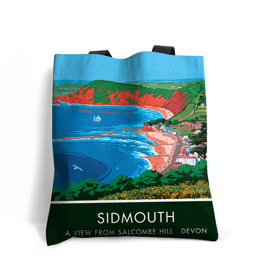 Sidmouth from Salcombe Hill Premium Tote Bag