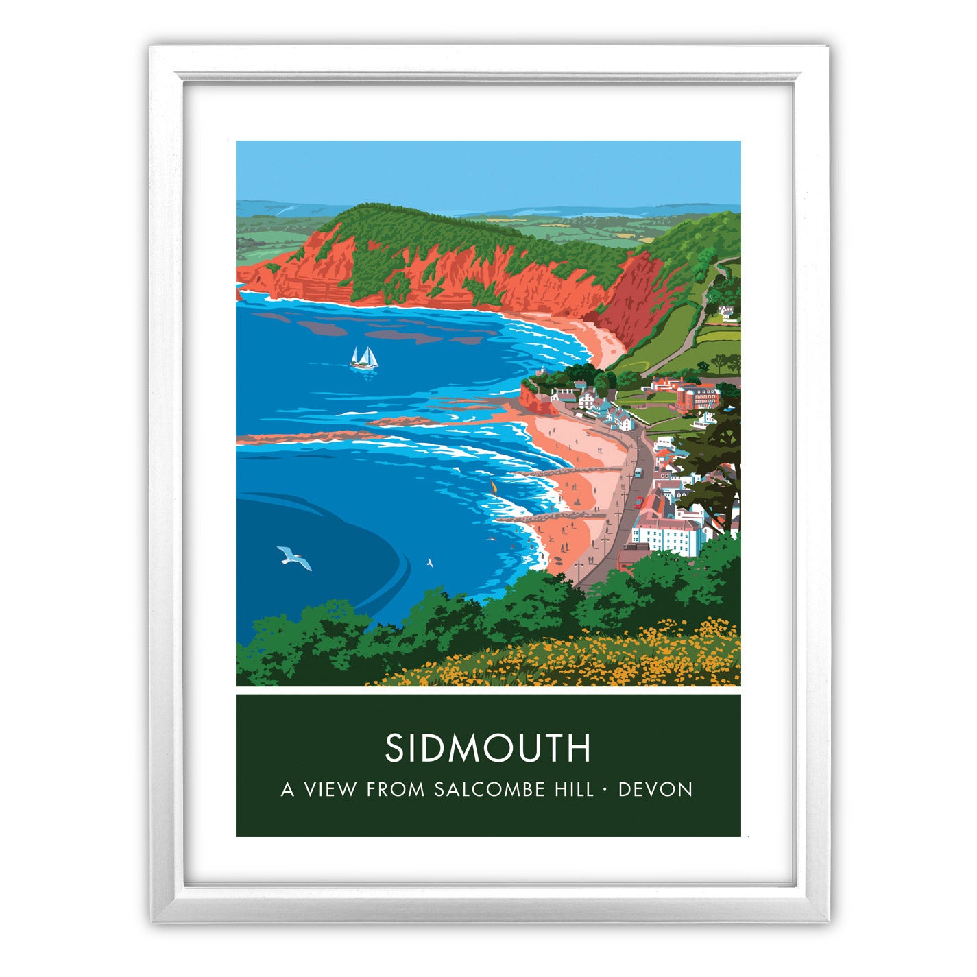 Sidmouth from Salcombe Hill Art Print