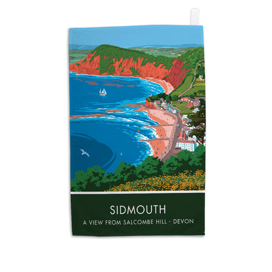 Sidmouth from Salcombe Hill Tea Towel