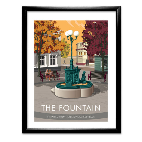 The Fountain, Ilkeston Market Place Art Print