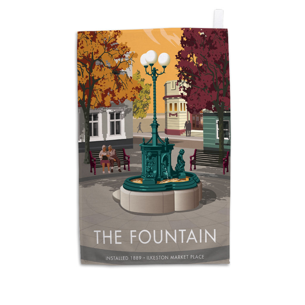 The Fountain, Ilkeston Market Place Tea Towel