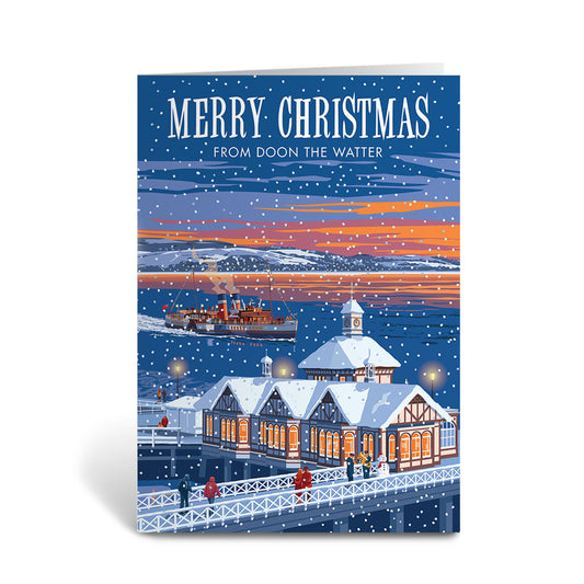 Merry Christmas from Dunoon the Watter Greeting Card 7x5