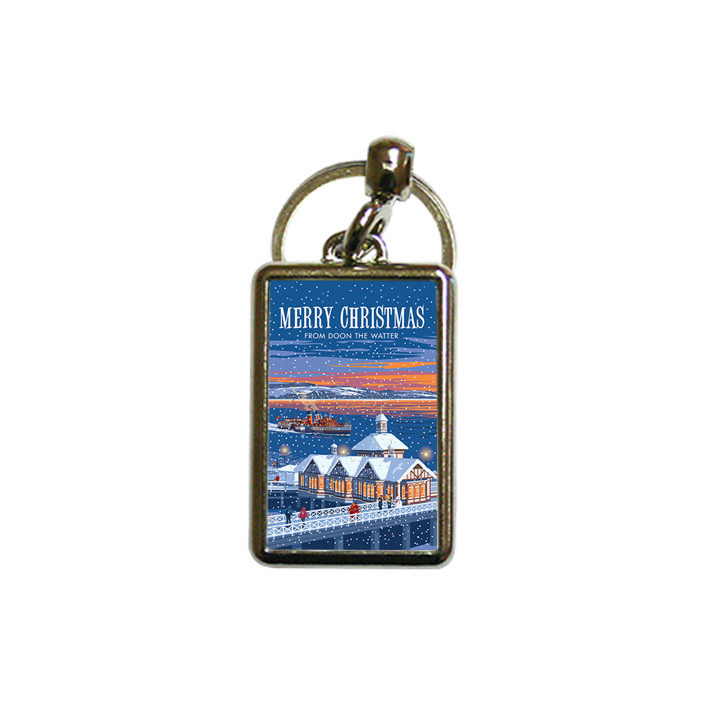 Merry Christmas from Dunoon the Watter Metal Keyring