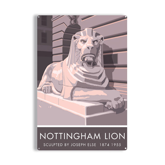 Nottingham Lion Metal Sign