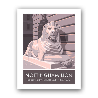 Nottingham Lion Art Print
