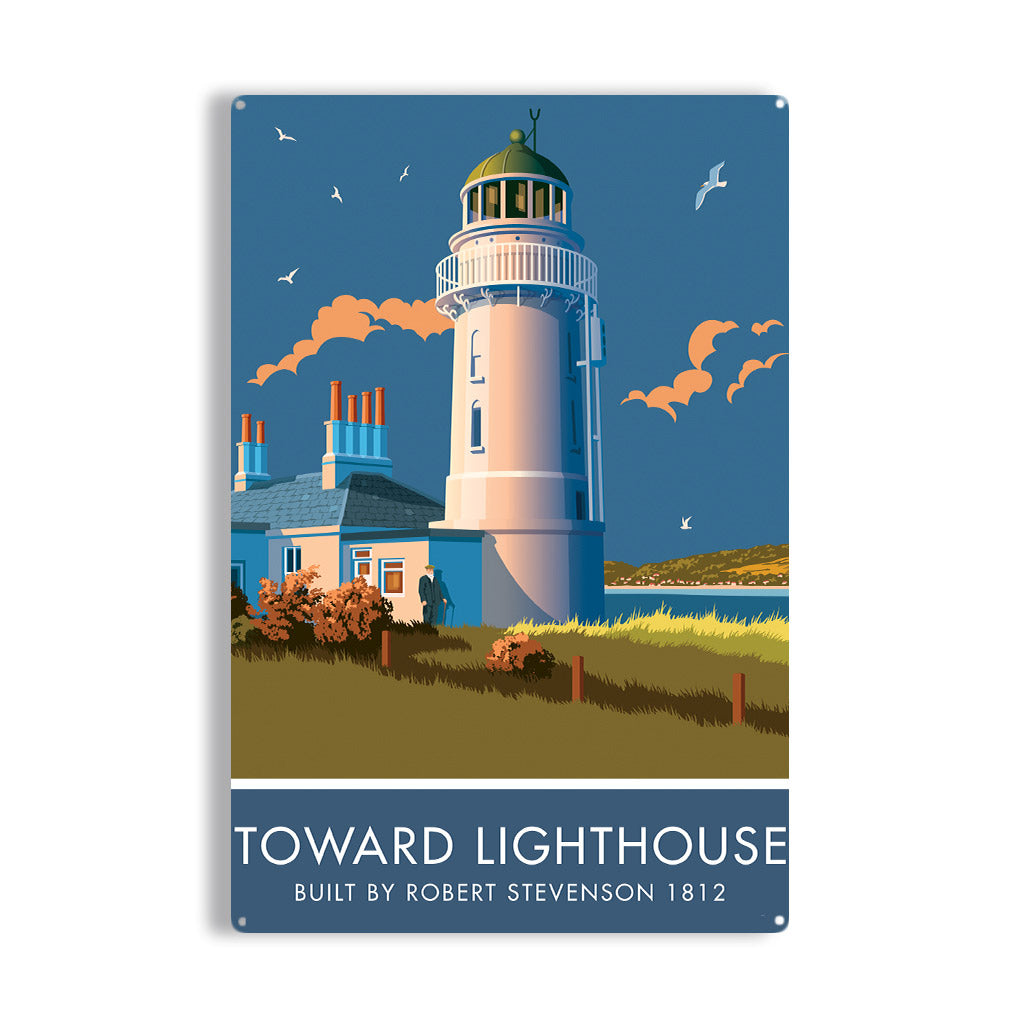 Toward Lighthouse Metal Sign