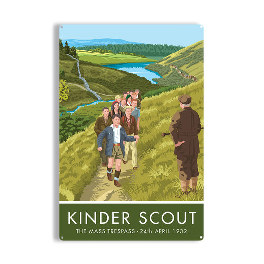 Kinder Scout, The Mass trespass April 1932  Metal Sign