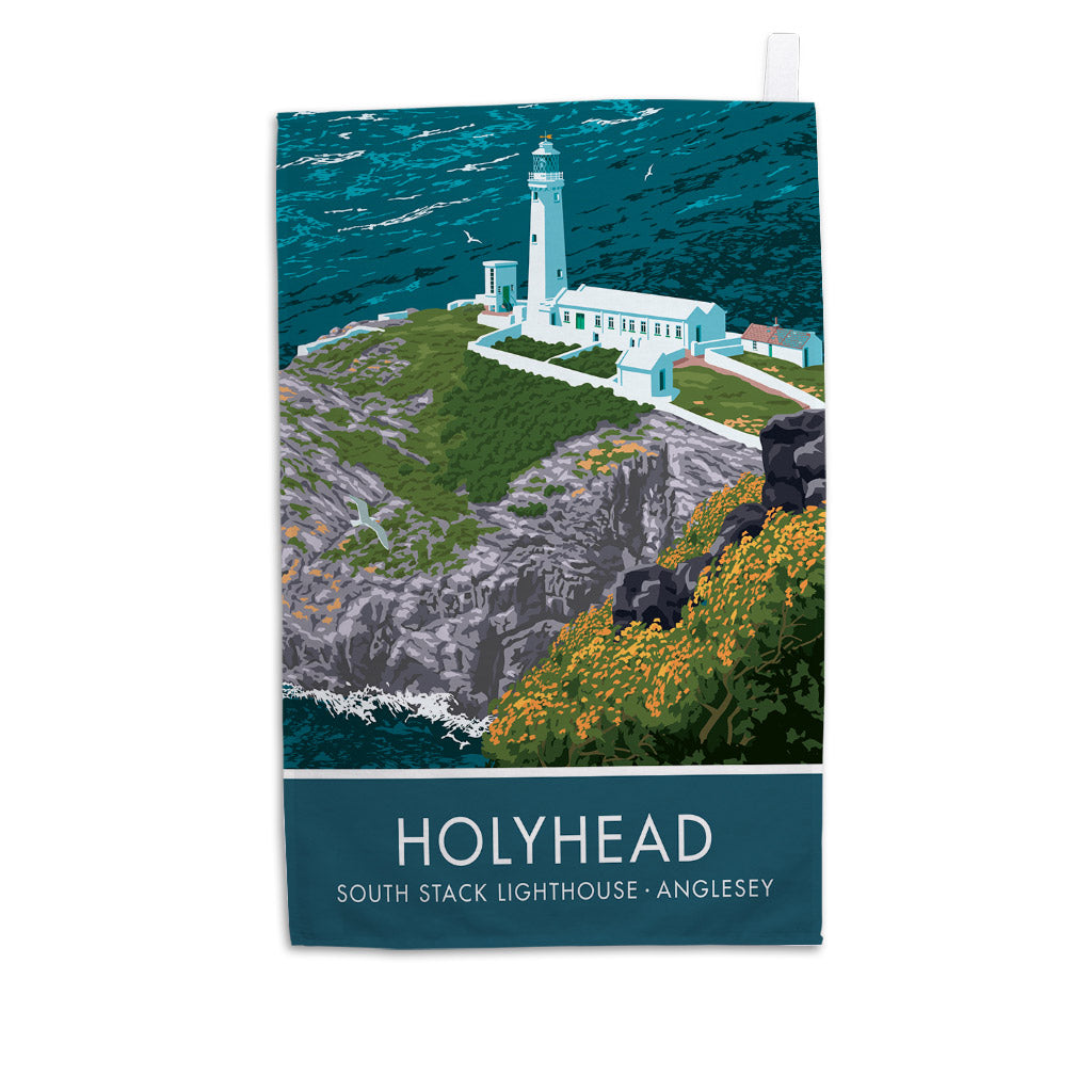 Holyhead, South Stack Lighthouse Tea Towel
