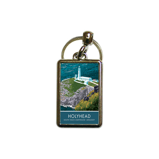 Holyhead, South Stack Lighthouse Metal Keyring