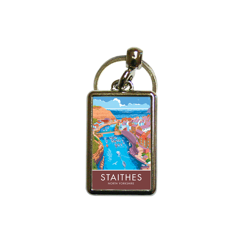 Staithes Metal Keyring