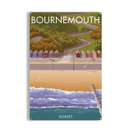 Bournemouth Huts Metal Sign